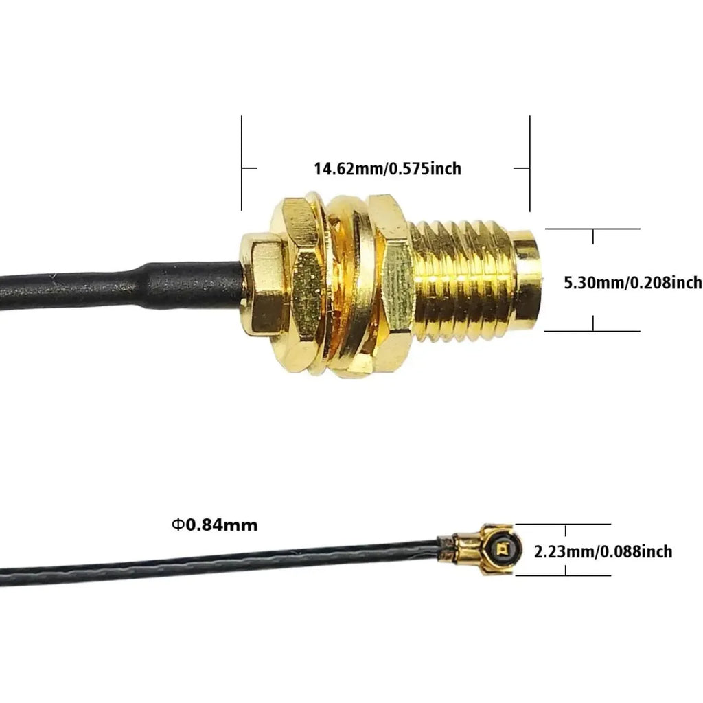 UFL To SMA M.2 NGFF U.FL To RP-SMA Female MHF4 I-P-X-4 I-P-E-X-4  Connector Pigtail Antenna Extension Cable (15cm (2 Pcs))