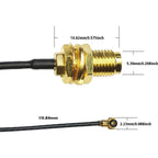 UFL To SMA M.2 NGFF U.FL To RP-SMA Female MHF4 I-P-X-4 I-P-E-X-4  Connector Pigtail Antenna Extension Cable (15cm (2 Pcs))