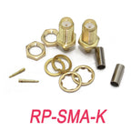 50-1.5 Cable SMA Male Female Straight Connector Gold Plated RP-SMA Crimping Adapter For RG178  RG316 RG174 LMR100 Wholesale