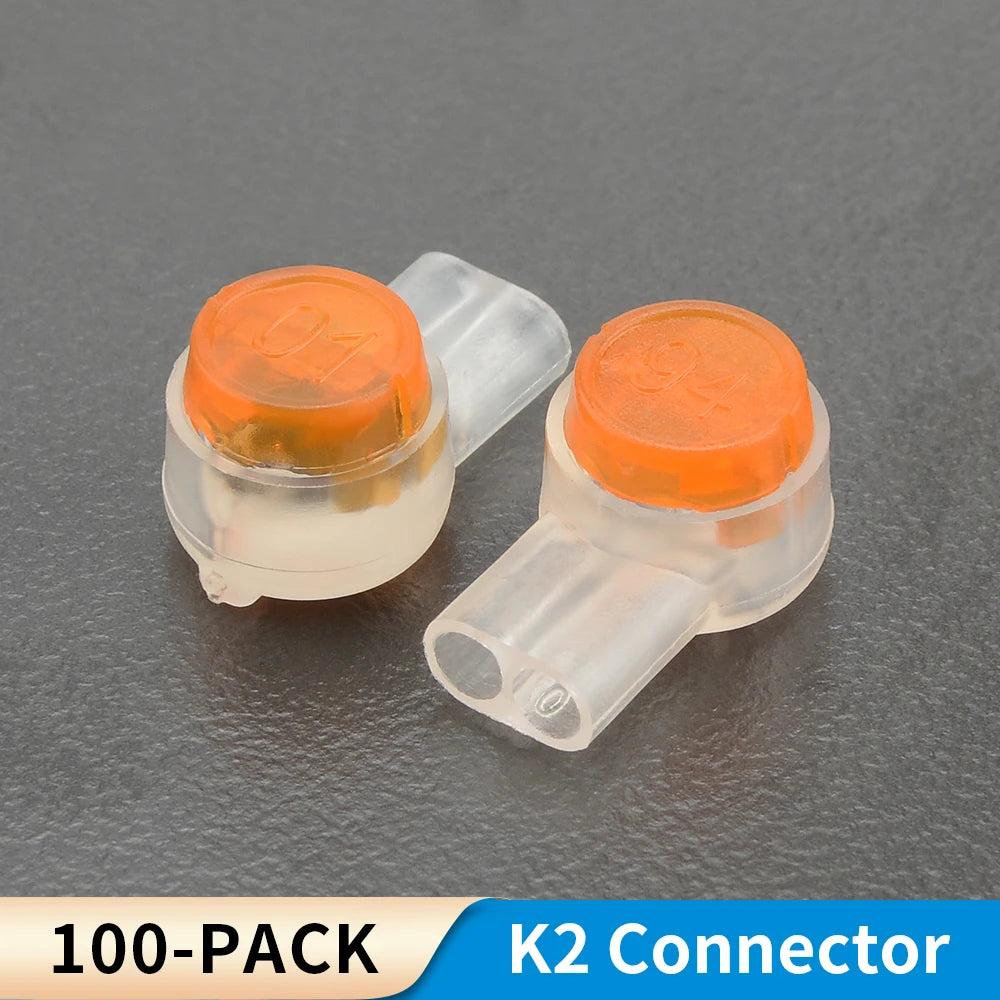 100PCS K1 K2 K3 Connector Wire Splice Connector RJ45 RJ11 Wiring Ethernet Telephone Cable Cord UY2 Network Cable Terminal