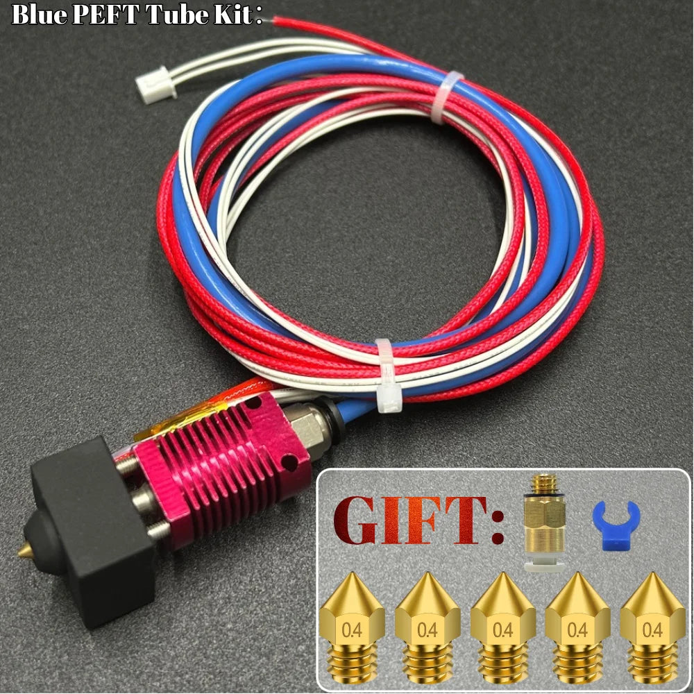 Ender-3/Ender-V2/CR10 Hotend Kit MK8 J-Head 0.4mm Nozzle With Heater Thermistor For Ender-3/V2/ CR10 3D Printer Parts DIY KIT