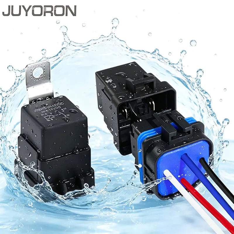 JD2912 40A 12V/24V DC Waterproof Automotive Relay with Harness 4/5 Pin Car Marine Relay Kit High Quality