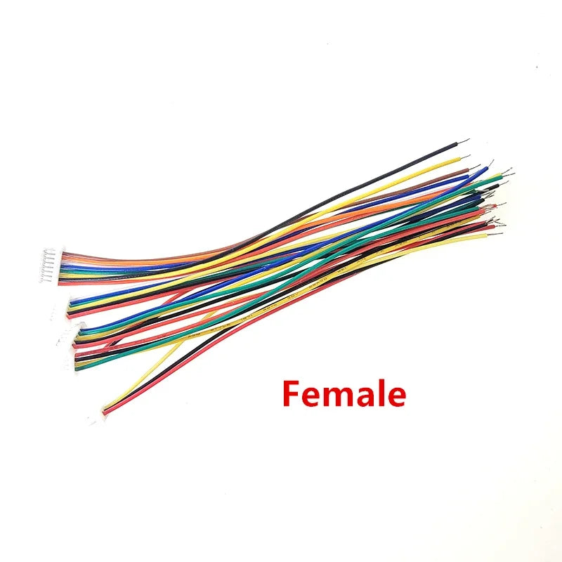 Mini JST SH 1.0mm Pitch 2 3 4 5 6 7 8 Pin Female Socket Terminal Plug Wire Connector SH 1mm 10CM 28AWG Electronic Wires Cable