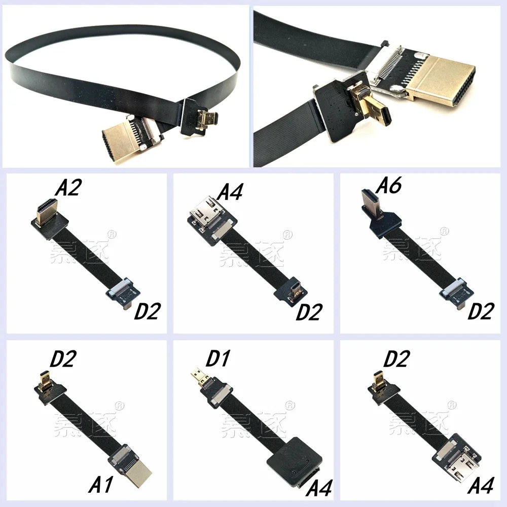 Camera 0.05M-1M FPC flexible cable drone aerial photo transmission FPV Micro HDMI to HDMI HD cable