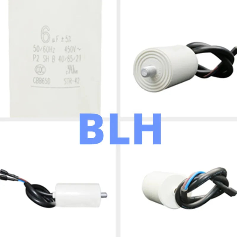 CBB65 refrigerator freezer compressor startup and operation capacitance 450V 450VAC 2UF 2.5UF 3UF 3.5UF 4UF 5UF 6UF 7UF 8UF 12UF