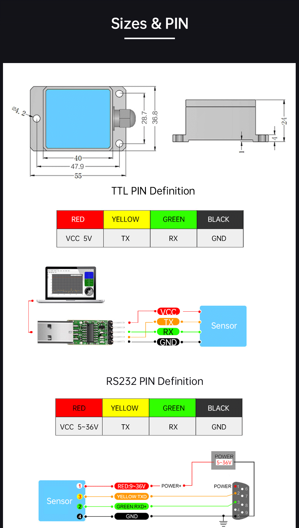 WitMotion [Accelerometer+Inclinometer] HWT901B TTL MPU9250 9-axis Gyroscope+Angle(XY0.1°)+Digital Compass+Air Pressure+Altitude