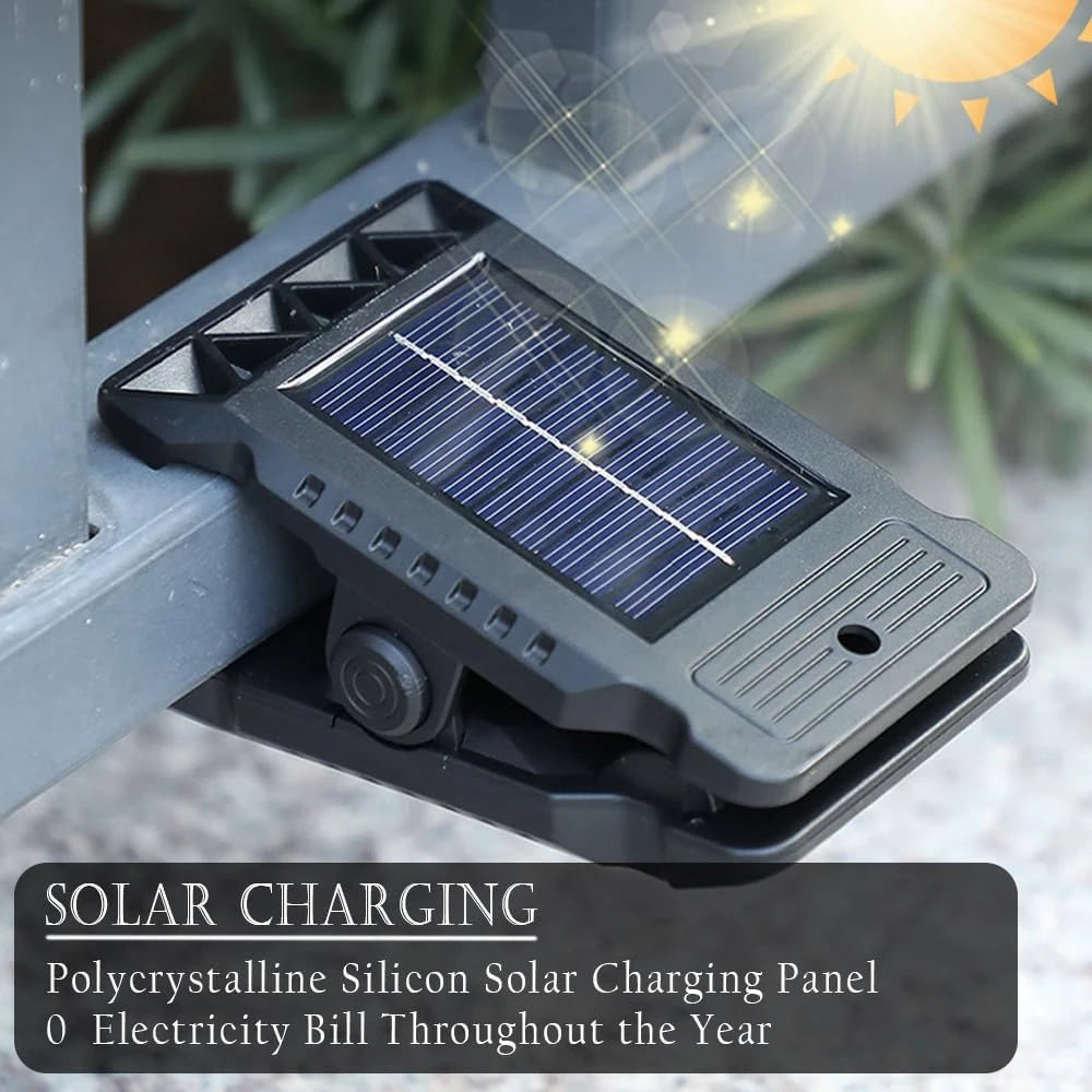 LED Solar Clip Light Portable Waterproof Body Sensor Solar Lamp Outdoor Courtyard Garden Lamp Patio Home Camping Wall Lights