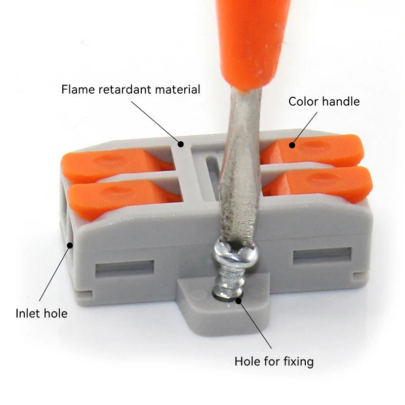 Universal Quick Electrical Wire Connectors Compact Splicing Terminal Blocks Push-in Home Cable Connectors 10Pcs
