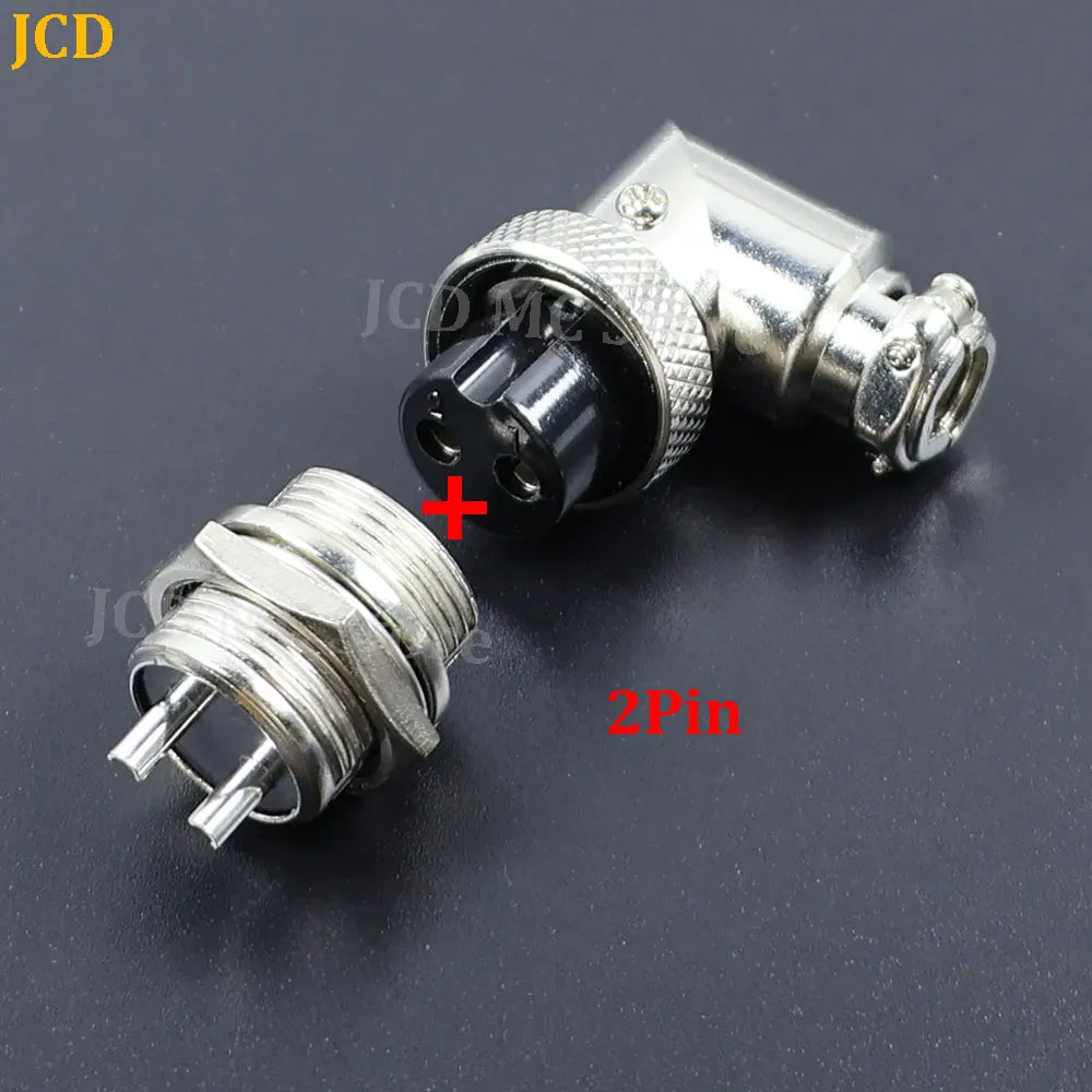 1 Set GX16 90 Degree Right Angle XLR 16mm Elbow 2/3/4/5/6/7/8/9/10 Pin Female Plug Male Chassis Mount Socket Aviation Connector