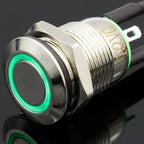 1PC 12MM with LED 3V 5V 12V 24V 220V Metal Button Switch Momentary push button auto reset waterproof illuminated