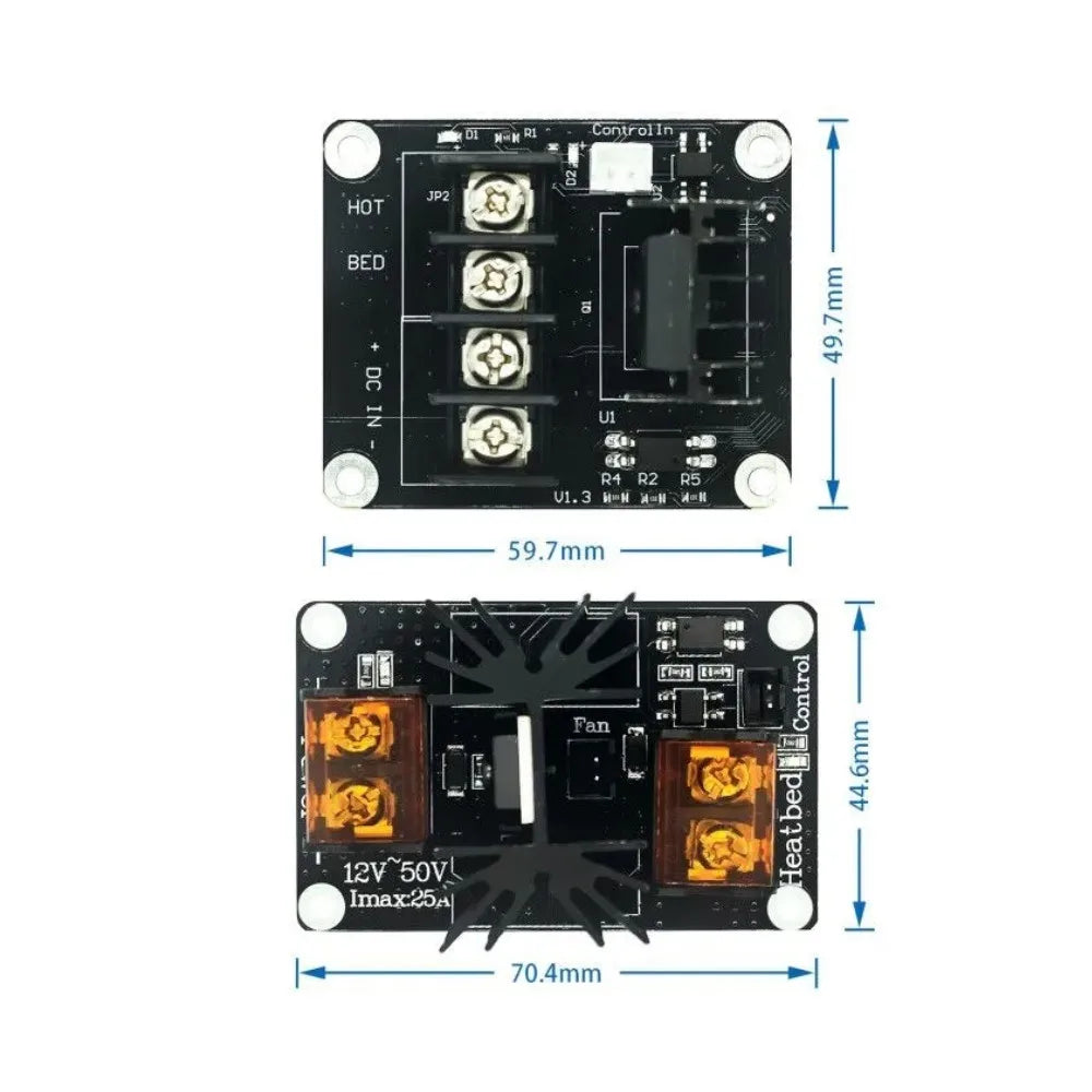 3D Printer Heated Bed Power Module High Current 25A 30A MOSFET Upgrade RAMPS 1.4
