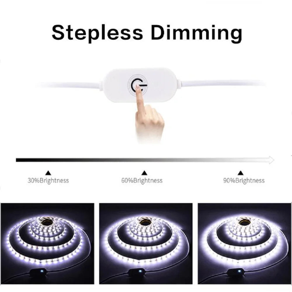5V USB LED Strip Light Battery Power SMD 2835 3528 60LED 1m 2m 5m White Warm Red Blue Green Ribbon Cabinet Lights Night DC5V