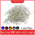 3mm 5mm LED Diode Assorted Kit White Green Red Blue Yellow Orange F3 F5 Leds Light Emitting Diodes Electronic Kit