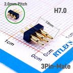 Spring-Loaded Pogo Pin Connector 2.0 mm Pitch 2 3 4 5 6 Pins Through Holes PCB SMD Height 3 4 4.5 7 mm Modular Contact Strip