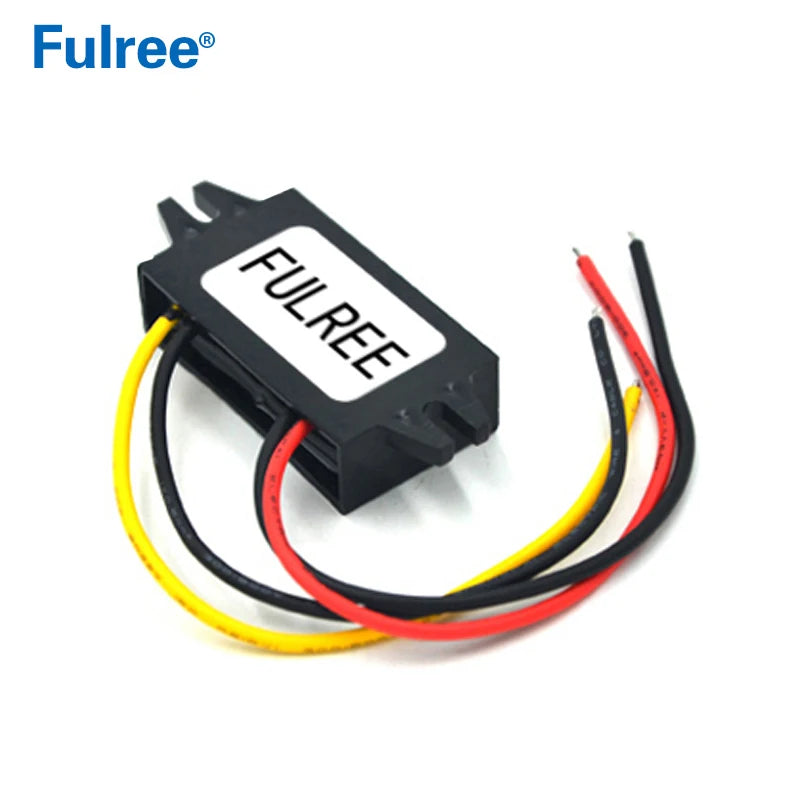 Fulree® 48V 36V 24V to 12V 1A 2A 3A DC Voltage Step Down Buck Converter 48 36 24 Volt to 12 Volt Car CCTV Power Supply
