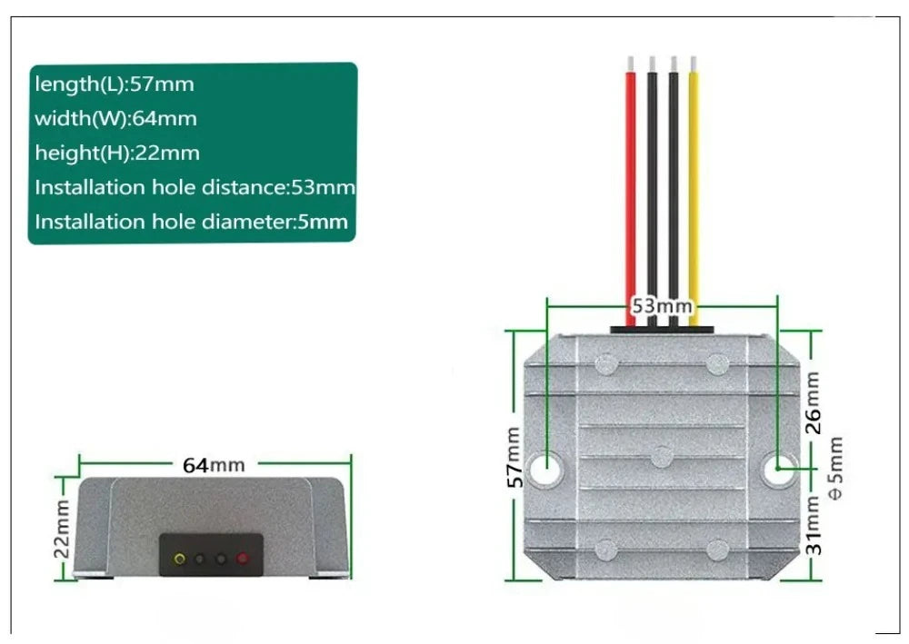 9-36V to 12V/13.8V/15V/19V/20V/24V/28V 5-30A Boost Buck DC Converter Voltage Stabilizer Supply Regulator Module for Cars Solar