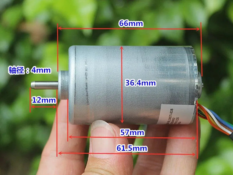 Mini 36mm Internal Rotor Sensing Brushless Motor DC 12V~24V 6900RPM Double Ball Bearing Strong Magnetic Engine w/ Hall 4mm Shaft