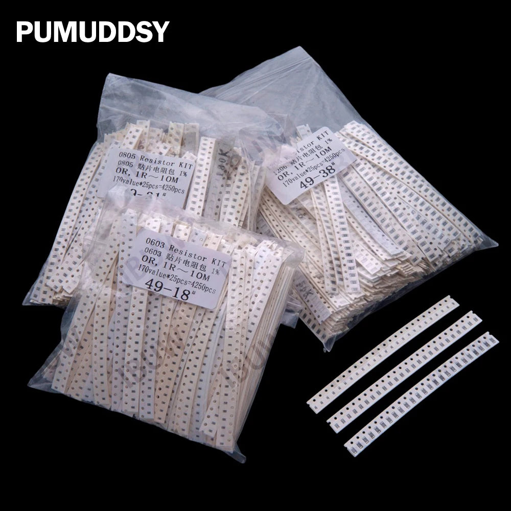 170/146/60Values 4k 0603 0805 0402 1206 SMD resistor sop 1% Each 50PCS Each 25PCS 5k 1k 2k 3k