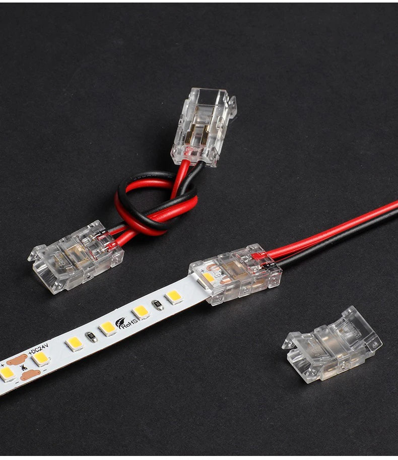 SMD Crystal Joint 2 3 4 5Pin LED Wire Connectors Solderless For 5mm 8mm 10mm Quick Terminal Block Strip Light Wire Connection