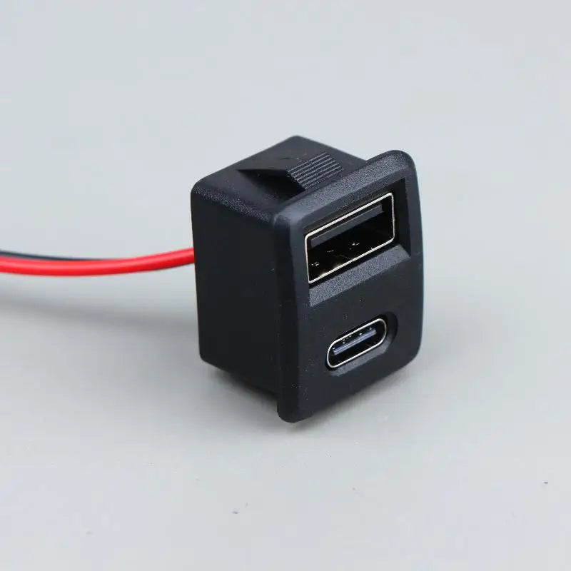1/2/5Pcs Double Layer USB Female Base Type-C Socket With Cable Connector Female USB Lamp Charging Power Socket For Electronics
