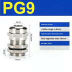 10pcs Waterproof Cable Gland Connector IP68 Nickel Plated Brass Metric Cable M6 M8 M10 M12 M14 M16 PG7 PG9 PG11 For 1-14mm Wire