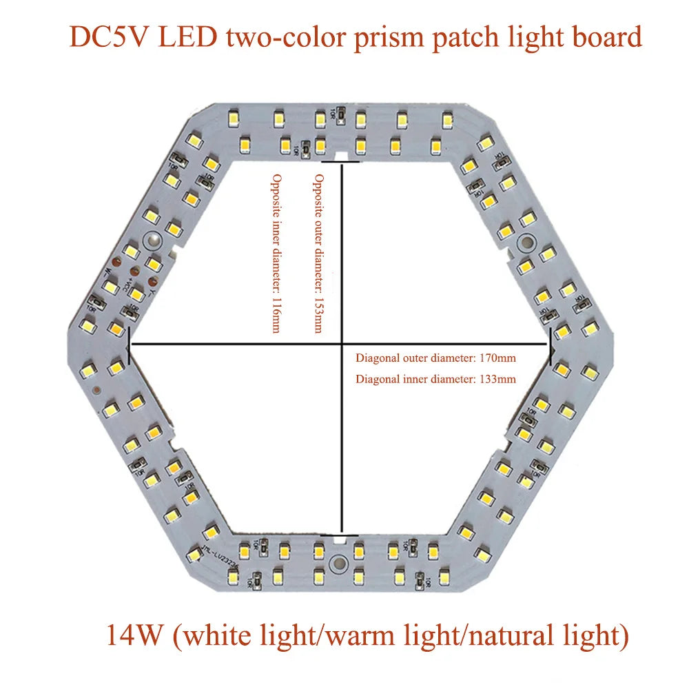DC5V Dimmable LED Chip 5W-30W Surface Light Source SMD 5730 LED Light Beads DIY Tricolor Adjustable LED Bulb White Warm White