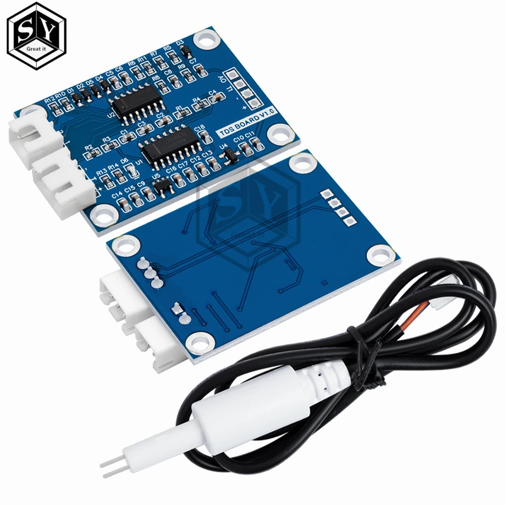 TDS Sensor Module Dissolved Solids Analog Signal Soluble Solid Water Quality Detection DS18B20 Temperature for Arduino 51/STM32