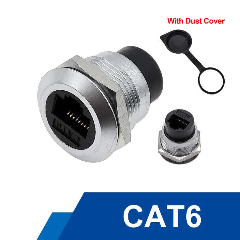 1Pcs Metal Round Socket Module D Type RJ45 Straight Through Network USB2.0 USB3.0 Connector Panel Mounting HDMI CAT6