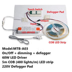 DC 12V 5A 60W LED Touch Dimmer Light Switch Touch Sensor For Mirror With Changing Dimmer Anti Fog