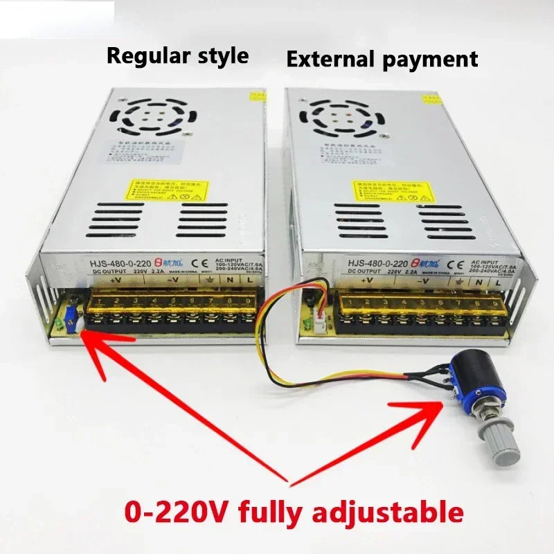 AC-DC 5V-220V Digital Adjustable Voltage Regulated Power Supply 300W-480W Switching Power Supply Transformer Power Adapter