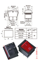 KCD4 Rocker switch ship type switch rocker power button 4/6PIN red light green light 31x25mm16A/30A 250v ON-OFF/ON-OFF-ON