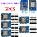 1-10PCS/WeMos D1 Mini TYPE-C/Micro USB ESP8266 ESP-12F CH340G V2 Module WiFi D1 Mini Development Board 3.3V With Pin For Arduino