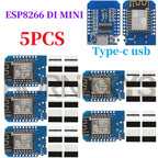 1-10PCS/WeMos D1 Mini TYPE-C/Micro USB ESP8266 ESP-12F CH340G V2 Module WiFi D1 Mini Development Board 3.3V With Pin For Arduino