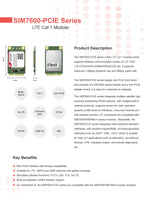 SIMCOM CAT1 LTE Module SIM7600E PCIE SIM7600G SIM7600E-L1S SIM7600SA PCIE 100% New and Original
