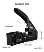 AMPCOM rj45 Crimper CAT7 Crimping Tool for Pass Through RJ11 RJ 45 Connector CAT6 CAT5E Modular Plugs With Wire Stripper Cutter