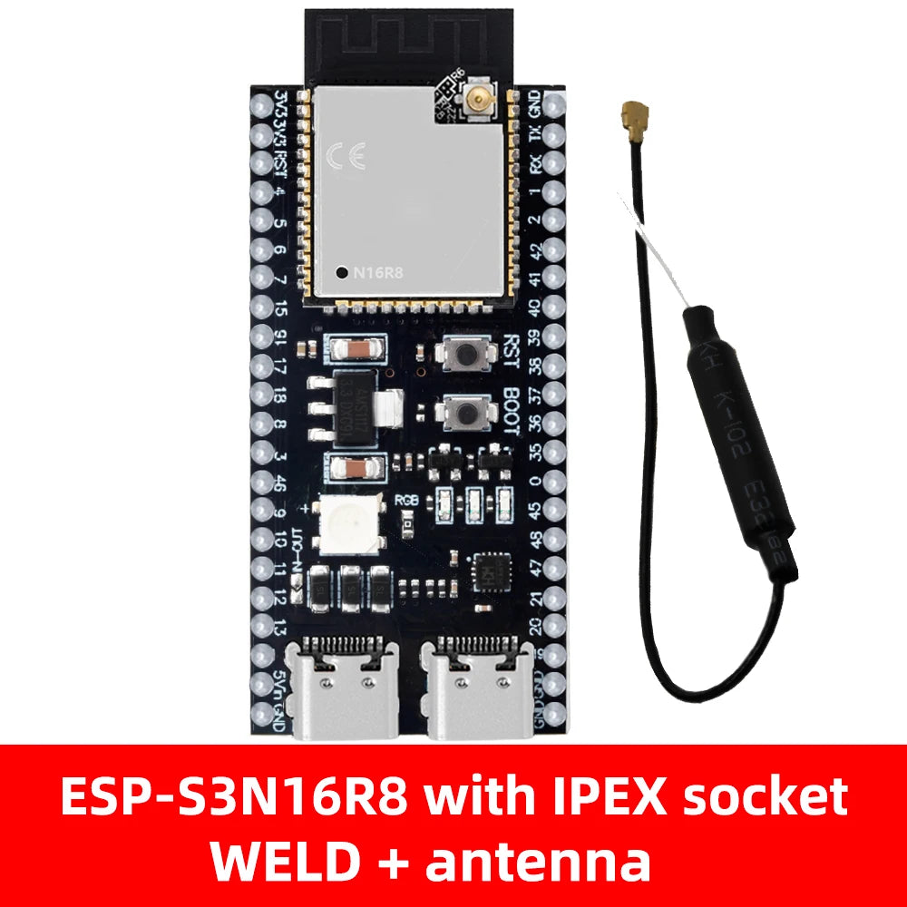 ESP32-S3 WiFi Bluetooth BLE 5.0 Mesh Module ESP32-S3-Dev-Kit-C-1 Development Board Compatible with for Arduino