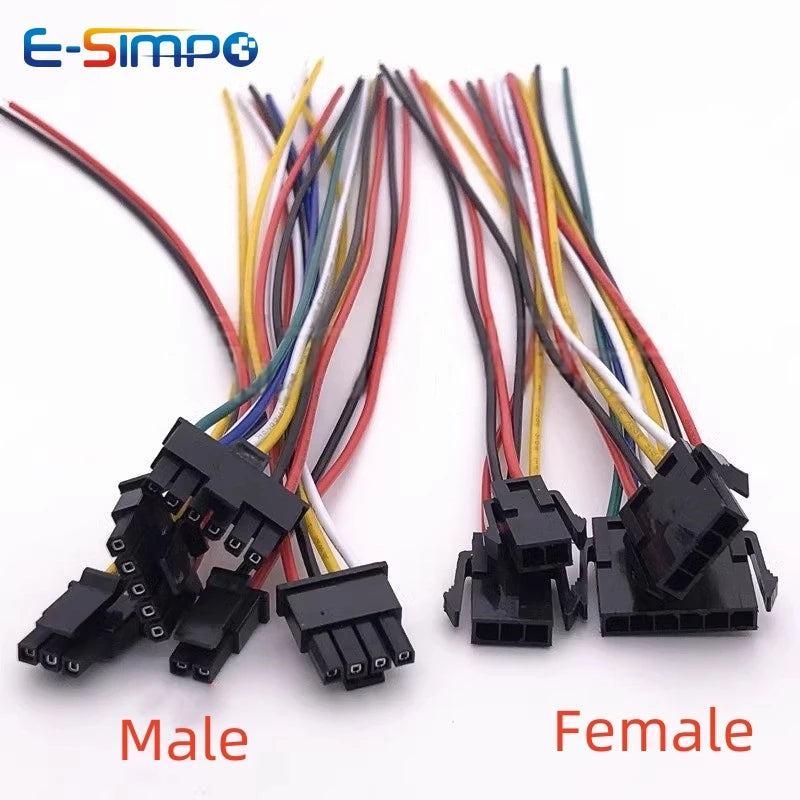1Set MX3.0mm 43645/43640 Terminal Cable Single Row 2P~6P Small 5557 Male+female Docking Plug Connector with 30CM 22AWG Cable