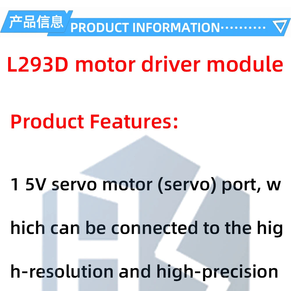 Mini L293D 4-Channel Motor Driver Shield for Arduino UNO/Mega 2560 (High Voltage/Current)