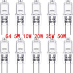1/5/10PCS G4 12V 5W 10W 20W 35W 50W LED Lamp Bulbs Inserted Beads Crystal Lamp Halogen Bulb Eco Halogen Light Bulbs Capsule