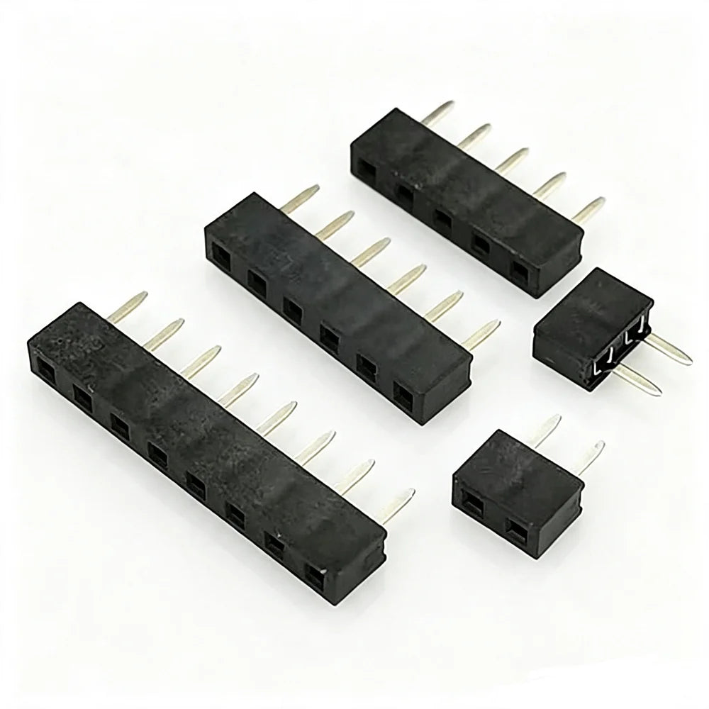 100pcs 2.54mm PH3.5 Low Short Profile Straight Single Row 1x2/3/4/5/8/10/12/24P Rohs Gold PCB Female Pin Header Socket Connector