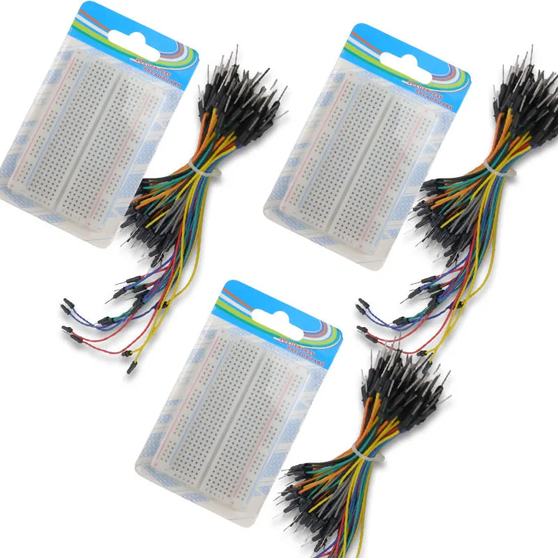 MB102 Breadboard Kit 400/830 Points Solderless PCB Bread Board Jumper Wires Cable Board Dupont Wire for Arduino Kit DIY
