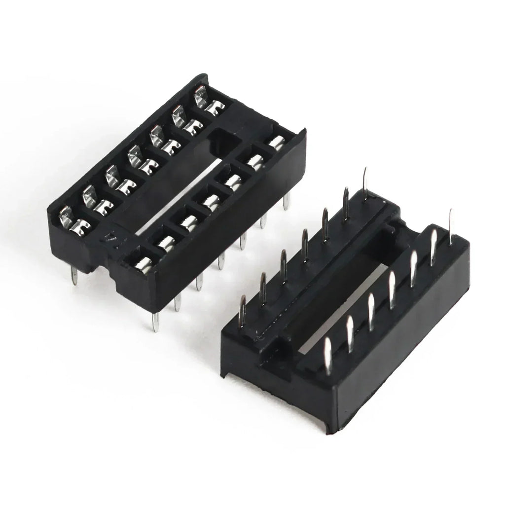 10pcs IC seat 6P/8P/14P/16P/18P/20P/24P/28P DIP IC Sockets Adaptor Solder Integrated Circuits Sockets Electronic Component