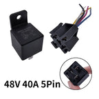 JD2912 4 Pin 5 Pin 40A Auto Car Relay DC 12V 24V 36V 48V with Mounting Hole Coil Power 1.8W Automobile Control Device with Line