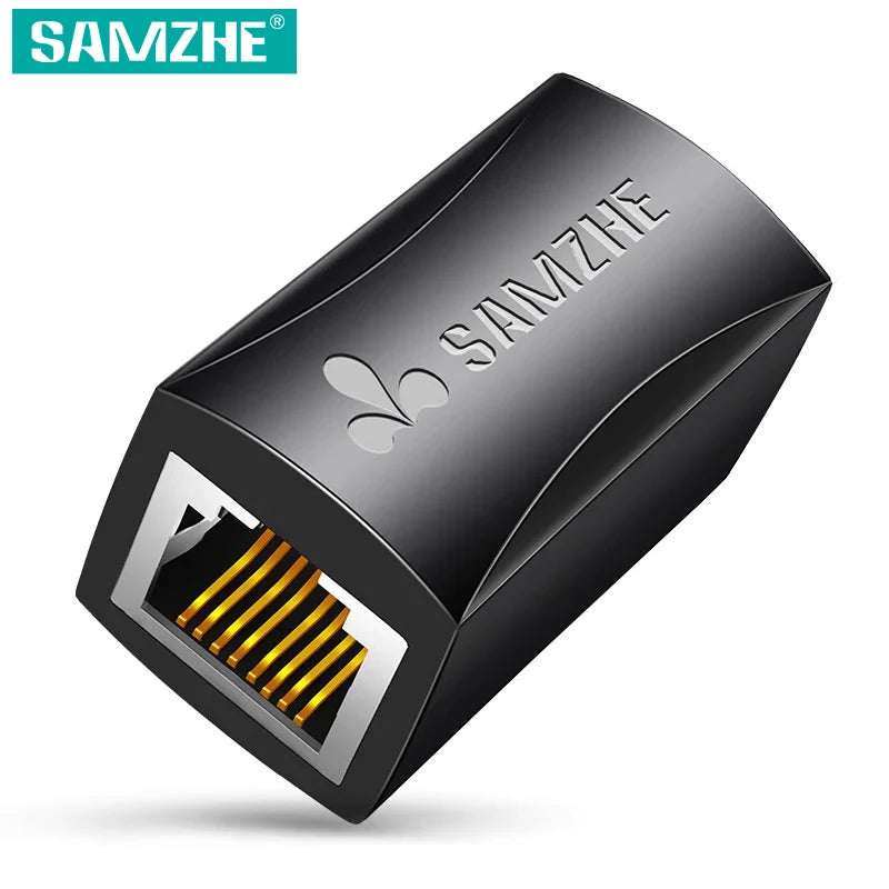 SAMZHE Ethernet Adapter 8P8C RJ45 Lan Cable Extension Connector for Internet Connection Cord Female to Female