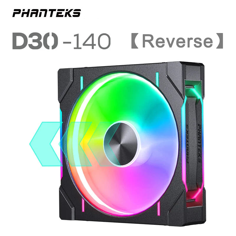 Phanteks D30-140 ARGB Case Fan 140mm CPU Cooling Fan 4PIN PWM Air Cooler Fans Wireless Splicing Computer Heat Dissipation Fan