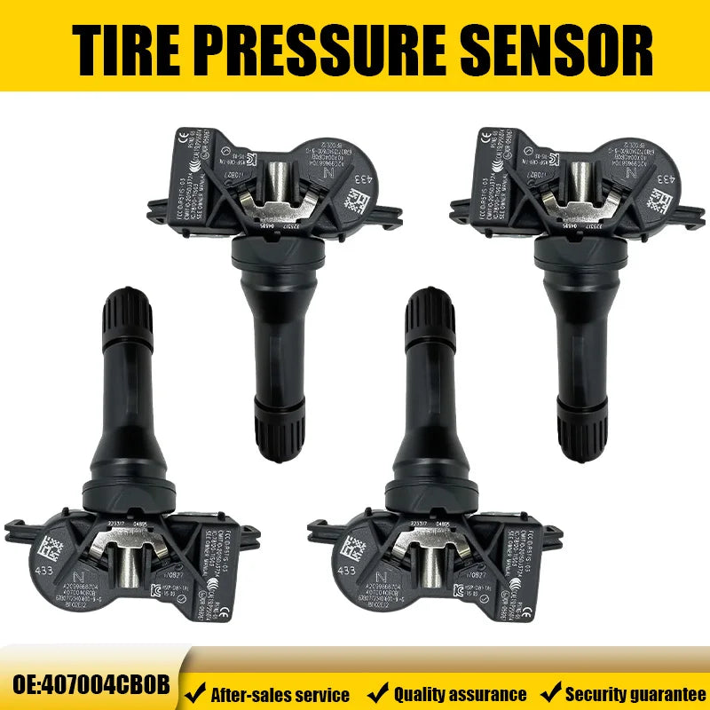 1/4PCS 433MHZ Tire Pressure Monitor System Fit For Renault KADJAR Twingo Nissan X-Trail Replacement For 407004CB0B,407004CB0A