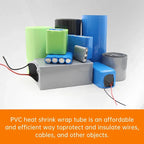 1/5m PVC Heat Shrink Tube Width 50mm ~ 500mm Blue 18650 Lipo Battery Pack Insulated Cable Sleeve Protection Battery Film Wrap