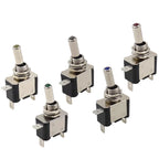 Auto Car Boat Truck Illuminated Led Toggle Switch ON OFF With Safety Aircraft Flip Up Cover Guard 12V20A Transparent
