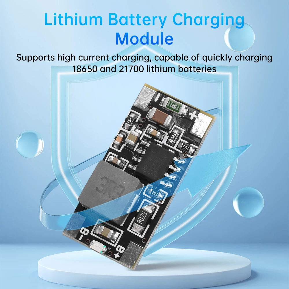 18650/21700 Lithium Battery Charging Module With LED Indicator Suitable For High Current 9V12V15V Charging Superior To TP4056