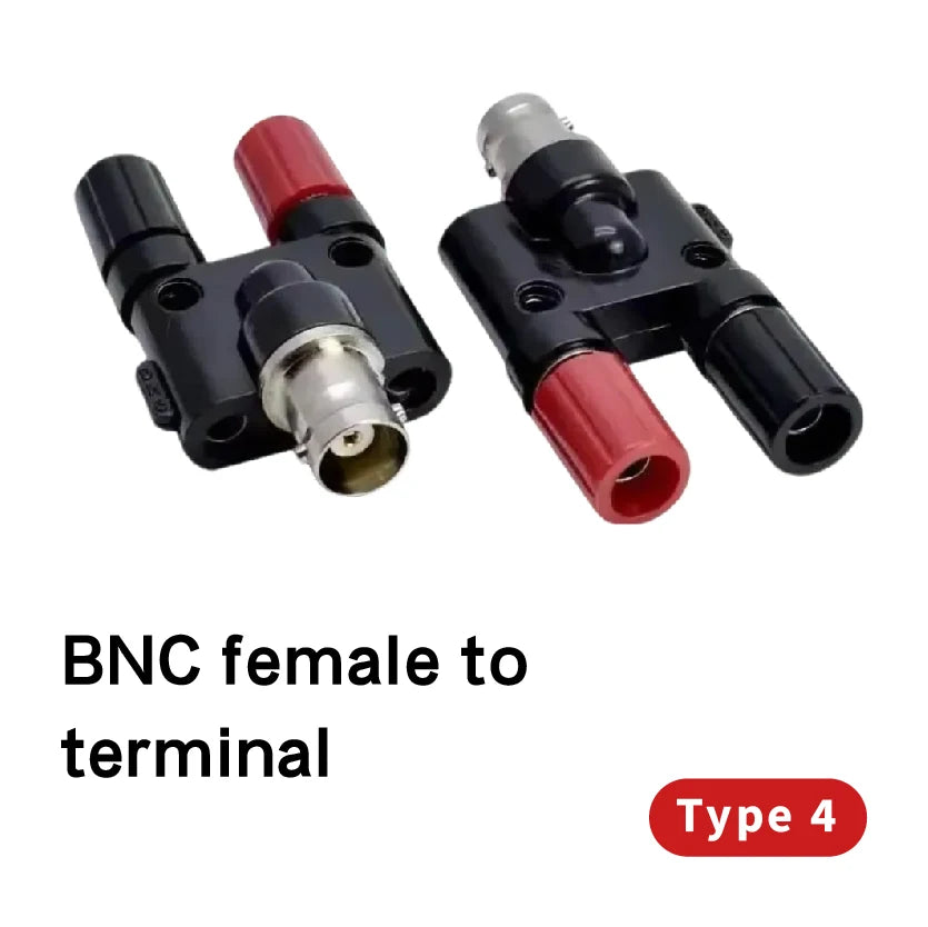 Binding Post RF Coax Coaxial Splitter Connector BNC Adapter Male Plug To Two Dual Banana Jack Socket